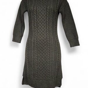 Cable Knit Long Sleeve Dress